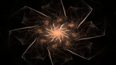 Geometric Spiral That Falls Down. Abstract Colorful Fractal Texture Stock Footage 72741172