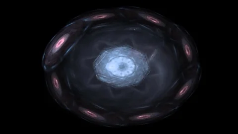 Geometric Spiral That Falls Down. Abstract Colorful Fractal Texture Stock Footage 72954403