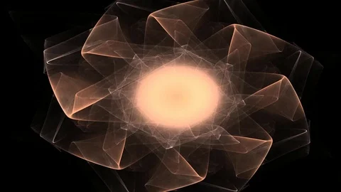 Geometric Spiral That Falls Down. Abstract Colorful Fractal Texture Stock Footage 72954435