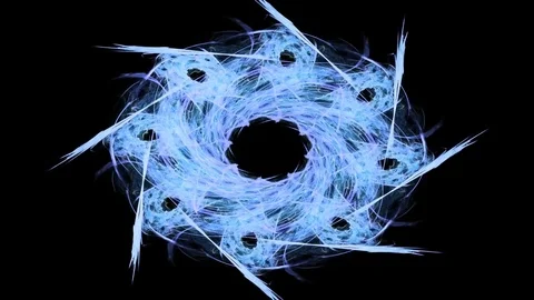 Geometric Spiral That Falls Down. Abstract Colorful Fractal Texture Stock Footage 72954517