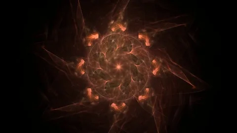 Geometric Spiral That Falls Down. Abstract Colorful Fractal Texture Stock Footage 81017136