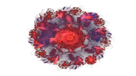 Geometric Spiral That Falls Down. Abstract Colorful Fractal Texture Stock Footage 95592373