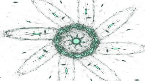 Geometric Spiral That Falls Down. Abstract Colorful Fractal Texture Stock Footage 95690982