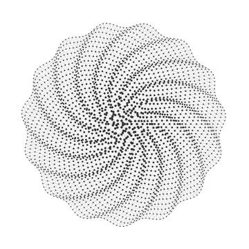 Geometric Spiral Mesh Circle Abstract Design Stock Illustration