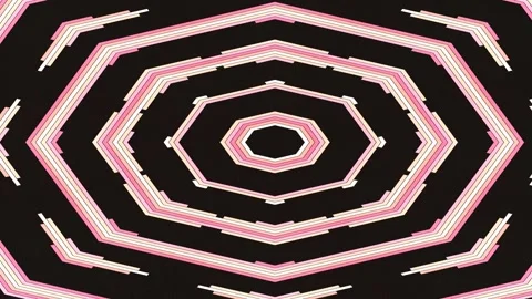Geometric Spiral Motion Abstract Visuals in Neon Pink and White Concentric .. Stock-Footage 328299163