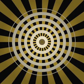Geometric spiral pattern with black and brown tiles Stock Illustration