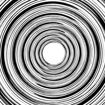 Geometric spiral pattern with concentric circles, rings. Abstract monochrome  스톡 일러스트