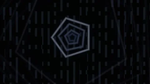 Geometric Spiral Tunnel Visuals Creating Depth in Deepening Squares Stock Footage 327605837