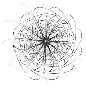 Geometric spiral. Volute, helix elements. Abstract geometric illustration. Stock Illustration