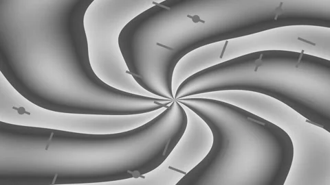 Geometric Spiral Vortex With Mathematical Technical Markers Vídeo Stock 335859673