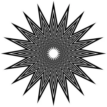 Geometric spirally element - Abstract geometric motif, design element Stock Illustration