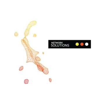 Geometric splash network construction icon Illustrazione stock