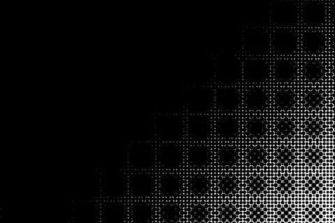 Geometric Square and Dot Halftone Design Stock Illustration
