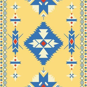 A geometric square and triangle shape  Native tribal pattern Illustrazione stock