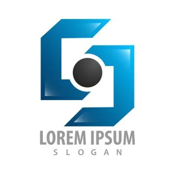 Geometric square initial letter S logo concept design. Symbol graphic templat Stock Illustration