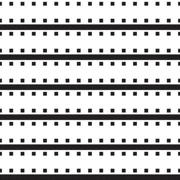 Geometric Square Knitting seamless pattern design in Black and white Stock Illustration