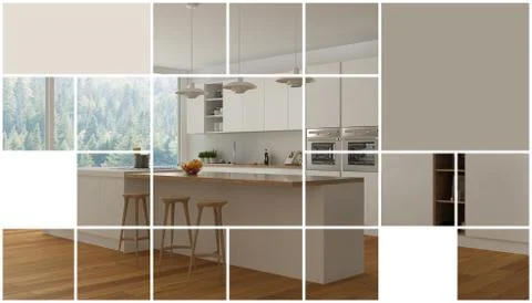 Geometric square mosaic graphic effect with copy space for text, presentation Stock Illustration