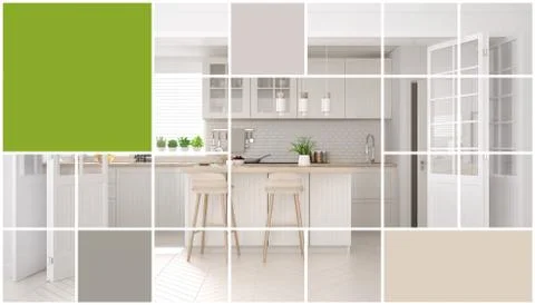 Geometric square mosaic graphic effect with copy space for text, presentation Stock Illustration