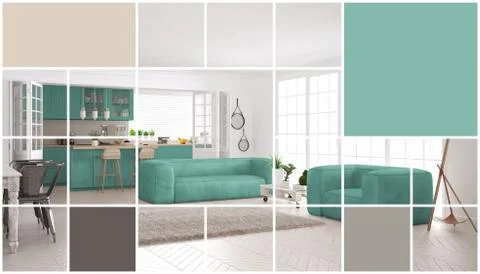 Geometric square mosaic graphic effect with copy space for text, presentation Stock Illustration