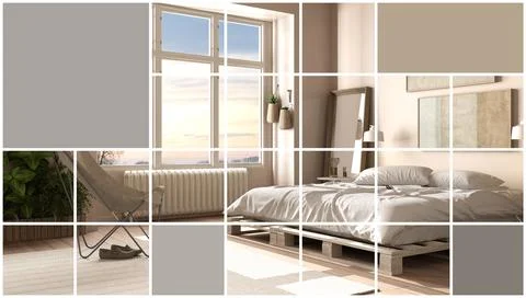 Geometric square mosaic graphic effect with copy space for text, presentation イラスト素材
