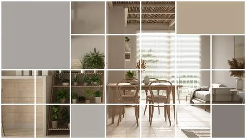 Geometric square mosaic graphic effect with copy space for text, presentation Stock Illustration