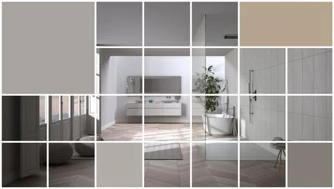 Geometric square mosaic graphic effect with copy space for text, presentation Stock Illustration