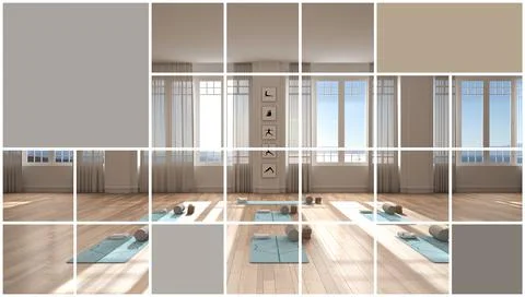 Geometric square mosaic graphic effect with copy space for text, presentation 스톡 일러스트
