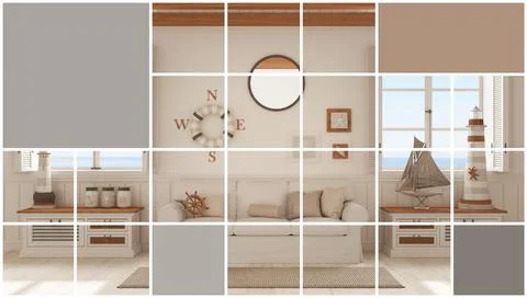 Geometric square mosaic graphic effect with copy space for text, presentation Stock Illustration