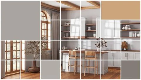 Geometric square mosaic graphic effect with copy space for text, presentati.. Stock Illustration