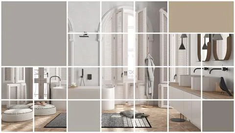 Geometric square mosaic graphic effect with copy space for text, presentation Stock Photos
