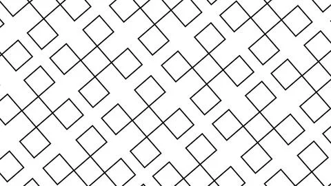 Geometric square pattern background. Minimalist black and white line art te.. Stock Illustration