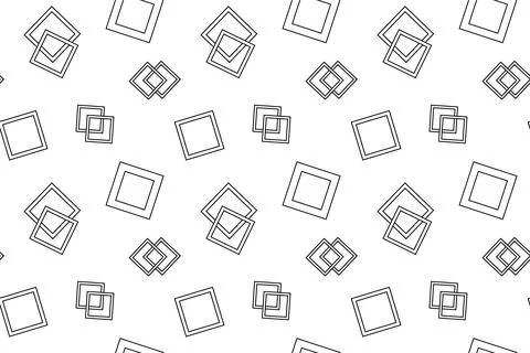 Geometric Square Pattern for Childrens Coloring Stock Illustration