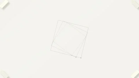 Geometric Square Rotation Animation: Abstract Background with Subtle Lines .. Stock Footage 346661616