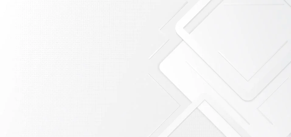 Geometric square shape design white clean background halftone concept Stock Illustration