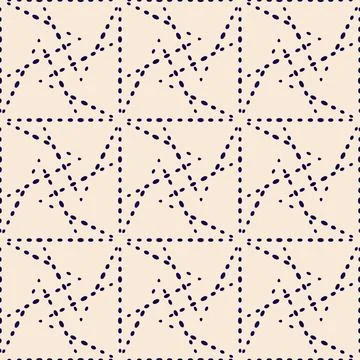 Geometric square size seamless pattern. Modern grid design. Sashico stitching Stock Illustration