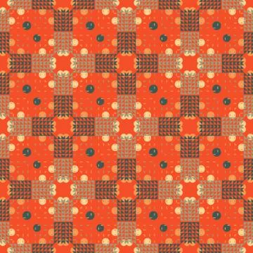 Geometric square tiles seamless pattern Stock Illustration