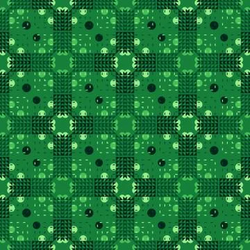 Geometric square tiles seamless pattern 스톡 일러스트