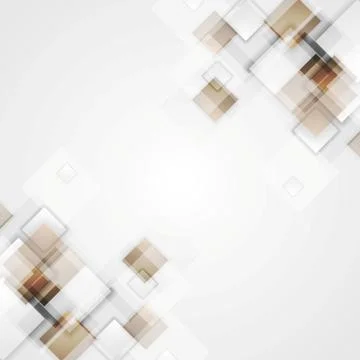 Geometric squares brown tech background 스톡 일러스트