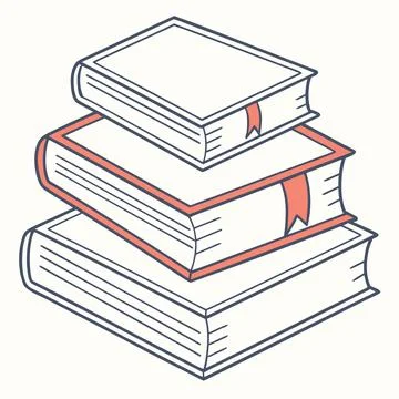 Geometric Stack of Books Vector Illustration for Education and Learning Stock Illustration