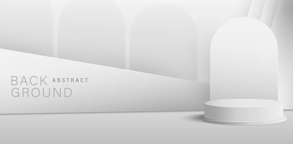 Geometric Stage Grey rounded Stock Illustration