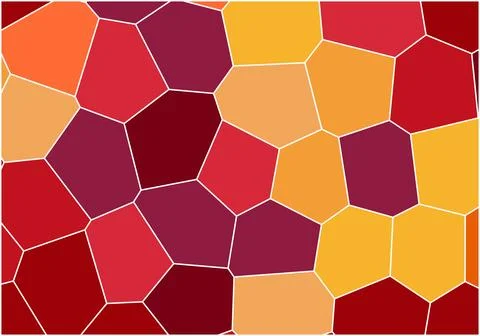 Geometric stained glass pattern featuring vibrant warm colors for modern cr.. Stock Illustration