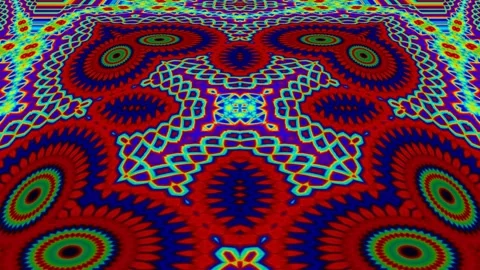 Geometric Star Flare Kaleidoscope Pattern – Electric Visual Sequence Stock Footage 319808034