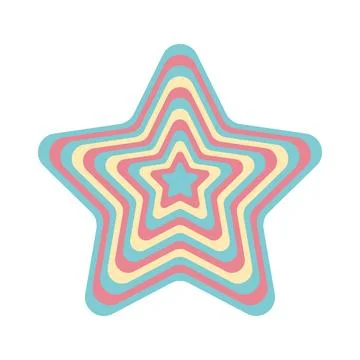 Geometric star groovy background frame, figure. Vector Illustrazione stock