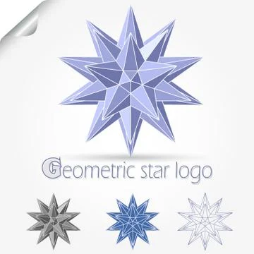Geometric star logo Stock Illustration
