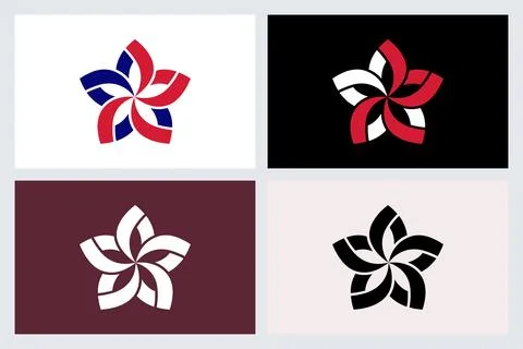Geometric Star Logo Set Vector Design Stockillustratie