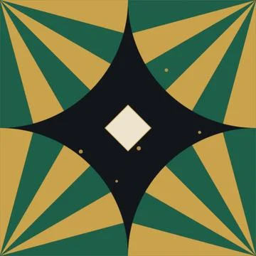 Geometric star pattern abstract design with diamond center for modern brand.. 库存插图