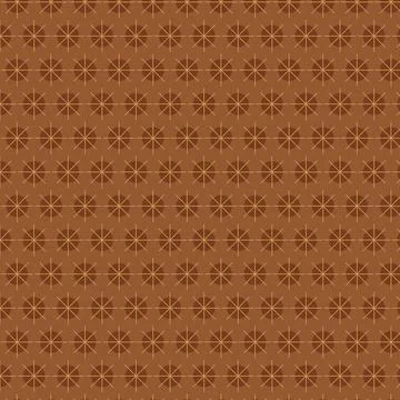 Geometric star pattern brown background seamless texture Stock Illustration