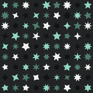 Geometric star pattern featuring sage green and dark gray tones for modern .. Stock Illustration