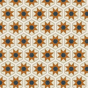Geometric star pattern with hexagonal tiling design illustration 스톡 일러스트