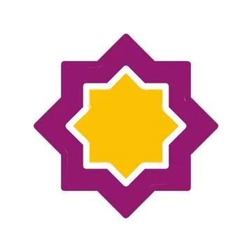 Geometric Star Pattern with Modern Color Palette Stock Illustration